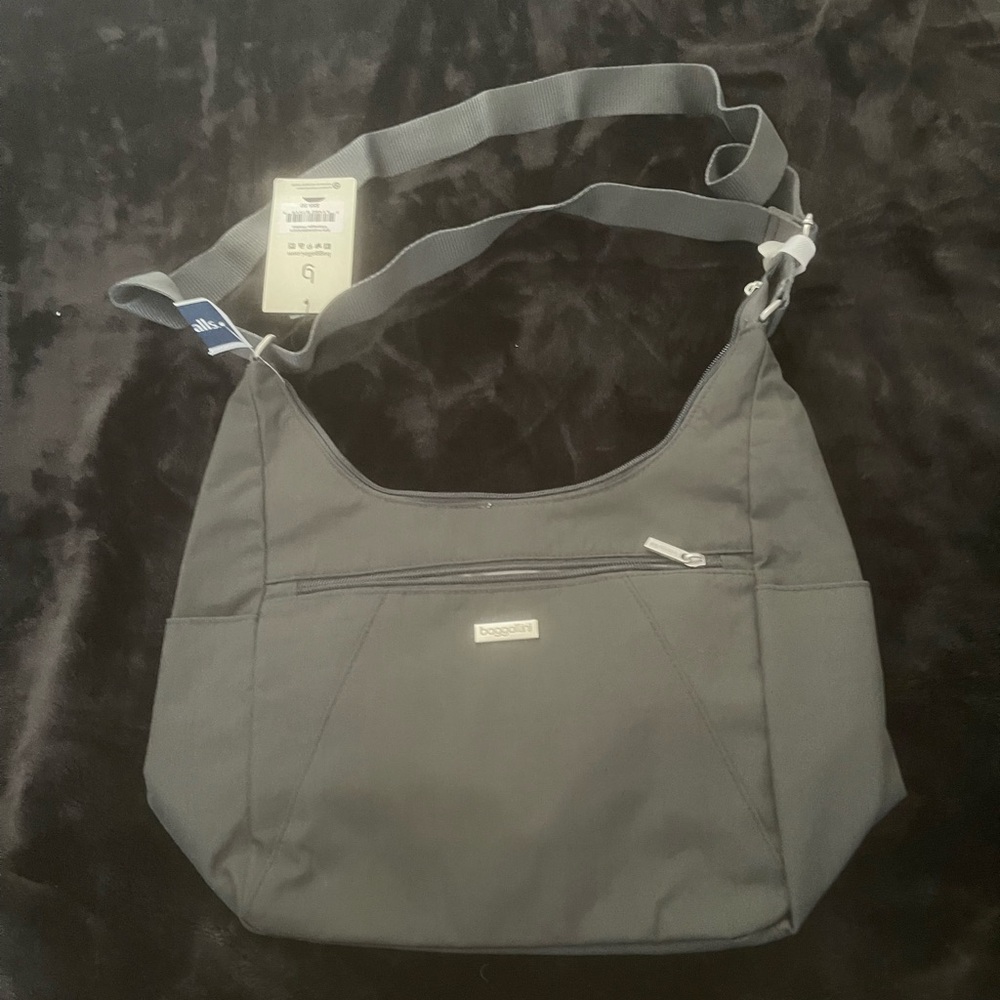 Baggallini Gray Hobo Bag Durable Everyday Essential
